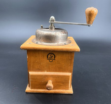 Vintage Klingenthal Coffee Grinder Wood Box Drawer Hand Crank Burr Germany picture