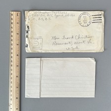 1945 WWII Soldier Letter APO 490 ATC India Burma Stephen Vincent Benet Poem MIA picture