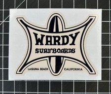 New WARDY Surfboards Laguna Beach CA. L Vintage 60's Racing Vinyl Decal Sticker picture