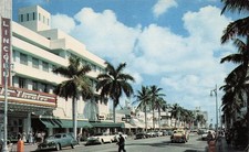Miami South Beach FL Florida Lincoln Road Theatre Vtg Postcard 12A picture