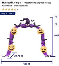 Haunted Living 9-ft Freestanding Lighted Happy halloween Yard decoration picture