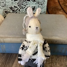 Llama Ornament Target Wondershop soft Sweater Scarf Hat Christmas Decor Winter picture
