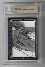 SHANNON MILLER 2010 LEAF CUT SIG ED. ENCORE AUTO GOLD MEDAL 6/6 BGS AUTHENTIC JG picture