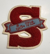 Vtg South Mountain High School Letterman Patch So. Mt. Red Chenille 5.5