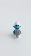 Vintage Phidal My Busy Books Hefty Smurf Holding Rock Peyo PVC Figure picture