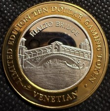 THE VENETIAN HOTEL & CASINO Limited Edition 999% .6 Oz Pure Silver Strike Center picture