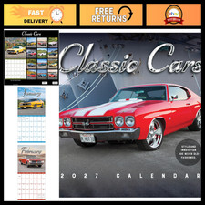 TF Publishing 2027 Classic Cars Wall Calendar - 12 x 12 inches picture