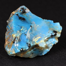 Natural sky blue rough specimen Dominican amber 30mm picture