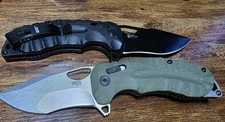 2 Nib Sog Kiku Cts Xhp mini Pocket Knives Green And Black picture