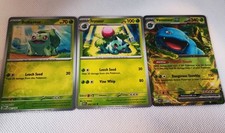Bulbasaur 001/165 Holo | Ivysaur 002/165 | Venusaur EX 003/165 NM MEW English picture