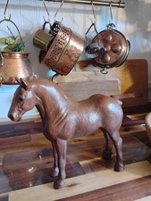 Gorgeous Vintage Red Mill Mfg Pecan Wood Handcrafted Carved Horse Figure Statue picture