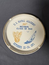U.S. Naval Academy Class of 1941 30th Reunion Ashtray 1971 Vintage picture