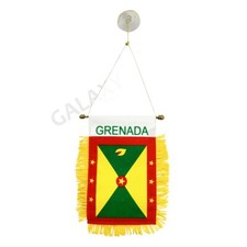 Grenada Flag Mini Banner / Double Sided Mini Grenada Car Window Flag picture