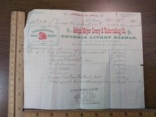 antique livery bill undertakers horse 1890 ephemera St Louis Adolph Meyer Livery picture