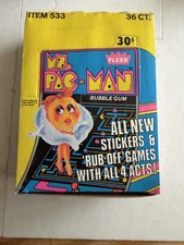 1981 Fleer Ms Pac-Man Box -  36 Unopened Wax Packs (RARE?) picture