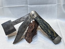 Vtg AP Company NYC 2 Blade Folding Axe/Hatchet Pocket Knife picture