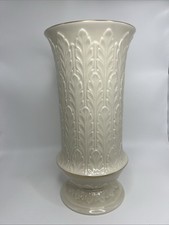 VTG Lenox Vase Footed 24k Gold Trim USA Embossed Acanthus Leaf Tall Large New picture
