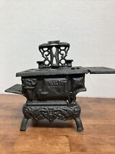 Crescent Cast Iron Toy Wood Cook Stove Doll House w/Acc Salesman Sample picture