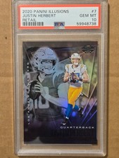 2020 Panini Illusions Justin Herbert Rookie RC #7 PSA 10 Chargers Gem Mint picture