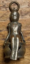 Rare Antique Female On Chamber Pot Cigar Cutter Extremely HTF picture
