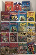 LOT OF 19 UNDERGROUND COMIX CHEECH WIZARD, ZAP, RIP OFF, WART HOG  1973-2004 VF picture