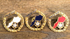 3pc Kentucky F.O.P. Lapel Pins Red White Blue Enameled Wreath Shape picture