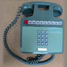 Western Electric 10-Button Touch-Tone Wall Key Telephone Green 1A2 Bell System picture