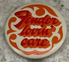 1970s Vintage Fender Guitar Advertising Pinback Button Fender Lovin' Care picture