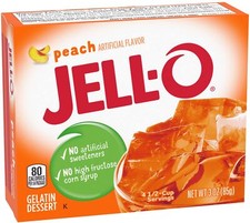 Jell O Peach Gelatin Dessert 3 Ounce Pack of 6 Thickening Agent Snacks picture