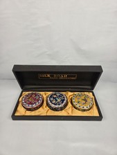 Rare Vintage Box Set 1983 Takahashi Silk Road 3 Hand Decorated Trinket Boxes  picture