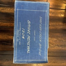 1904 Central Pacific Railroad Shotgun Creek Bridge Blueprint Archive 7 Plans picture
