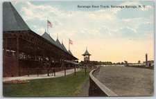 Postcard NY Saratoga Springs New York Saratoga Race Track Horse Racing D174 picture