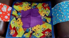 VTG Japanese Art Tsumugi Pongee Large Handkerchiefs NWOT Set 3 Rare find picture