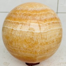 Natural Yellow Calcite Sphere Polished Crystal Quartz Energy Healing 3020g picture