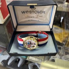 Spiro Agnew wrist watch red white and blue band New in Box picture