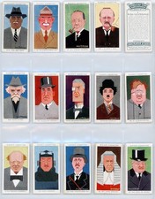 1926 -PLAYER'S STRAIGHT LINE CARICATURES- Vintage Tobacco Cards Complete Set picture