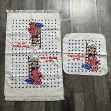 1976 Hand TOWEL &  Wash Rag CELEBRATING  BI-CENTENIAL  OF AMERICA picture