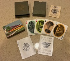 Vintage 1940's Southern Pacific Railroad Lines Complete 52 Playing Card Deck picture