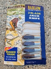 Vintage 1977 Colonial Knife Co Barlow Display Card 4 NOS Sealed Pocket Knives picture