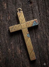 Ancient Templar Knight Golden Cross Sigil Holy Vatican Archives Relic Art Christ picture