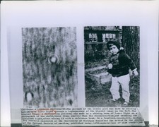 1963 University Michigan Lensless Child Wirephoto Wire Historic Press 8x10 picture