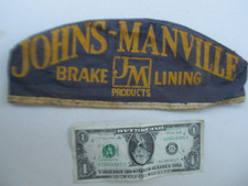 Scarce c1930 Vintage Mechanic's Hat, Johns-Manville Brakes, PALMER, Syracuse, NY picture