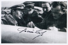 Luigi Gorrini Signed Autographed 4x6 Photo WWII Fighter Pilot Regia Aeronautica picture