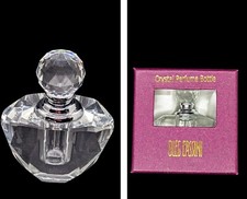 NIB Oleg Cassini Crystal Perfume Bottle with Screw on Dauber Beautiful gift picture