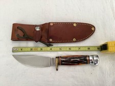 Marbles fixed blade, hunting knife with Sullivan‘s custom leather sheath picture