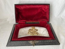 BRITISH VICTORIAN /EDWARDIAN  STERLING SILVER OFFICERS' BELT POUCH AND RELIQUARY picture