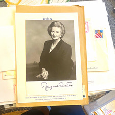 Lady Margaret Thatcher  Autographed Portrait Photo Reprint picture