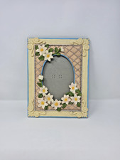 Vintage Victorian Style 3D Resin Floral Picture Frame Oval Photo Daisy Lattice picture