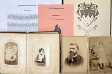 ~1873 BURR FAMILY 31 CDVs CABINET CARDS + BIOS + 2006 AARON BURR ASSN PROGRAM picture