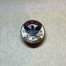 Antique 1930’s Enameled NRA Consumer Button Hole Pin picture